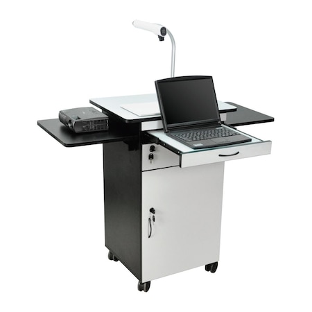 Abacus 38 in. Wood Multimedia Workstation Cart AB3218114